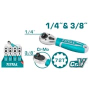Total THT1061438 1/4"&3/8" Stubby Ratchet Handle product image