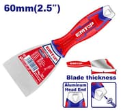 EMTOP EPTLA06002 Heavy-Duty Rubber Hand Putty Knife – 60MM product image