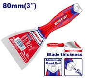 EMTOP EPTLA08002 Heavy-Duty Rubber Hand Putty Knife – 80MM product image