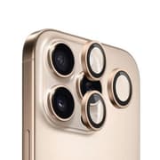 BLUEO NPB28 Original Metal Frame Lens Protector Glass (3 pcs/package) - Gold for iPhone 16 Pro/16 Pro Max product image