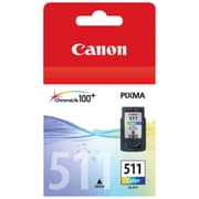 Canon CL-511 Genuine Tri-Color Ink Cartridge - Cyan, Magenta & Yellow - FINE Print Head Technology - Compatible with PIXMA iP2700, MP230, MP250, MX320, MX410 product image