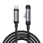 Joyroom S-A56 90-Degree Fast Charging Cable - 1.2m - PD 30W/60W Support - Right Angle Design for Gaming - Braided Nylon - Black product image