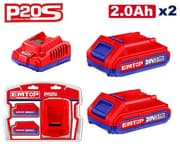 EMTOP ELBCPK1222 20V 2.0Ah Lithium-Ion Battery and Charger Kit product image