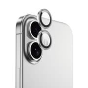 BLUEO NPB28 Original Metal Frame Lens Protector Glass (2 pcs/package) for iPhone 16/16 Plus - Silver Diamond product image