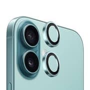 BLUEO NPB28 Original Metal Frame Lens Protector Glass (2 pcs/package) for iPhone 16/16 Plus - Green product image
