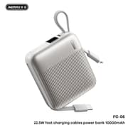 Remax Smart Power Bank - 10,000mAh Capacity, 22.5W Fast Charging with Built-In Cable product image