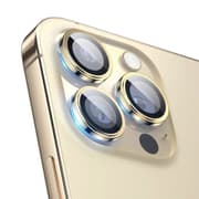 BLUEO NPB27 Original Metal Frame Lens Protector Glass (3 pcs/package) for iPhone 14 Pro (6.1″/6.7″) - Golden product image