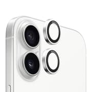 BLUEO NPB28 Original Metal Frame Lens Protector Glass (2 pcs/package) for iPhone 16/16 Plus - Silver product image