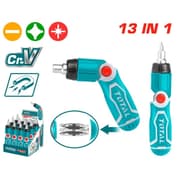 Total TACSD30136 13-in-1 Ratchet Screwdriver Set with Bits product image