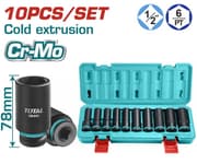 Total THKISD12102L - 10-Piece 1/2" Deep Impact Socket Set product image