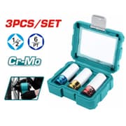 Total THMLNS031 3Pcs 1/2" Non-Marring Lug Nut Socket Set product image
