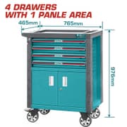 Total THRC01041 - 4-Drawer Tool Cabinet with 2 Doors product image