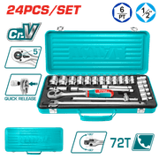 Total THT121242 24-Piece 1/2" Socket & Ratchet Set product image