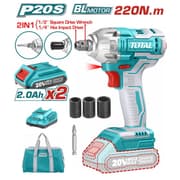 Total TIWLI20208 20V Cordless Impact Wrench & Driver Combo product image