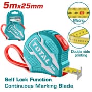 Total TMT126252M Steel Measuring Tape 5m x 25mm – Auto Lock System product image