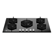 La Germania Built-in Gas on Glass Hob 90cm - 5 Burners with Central Dual Wok & Cast Iron Supports product image