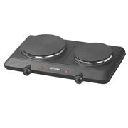 Conti Double Electric Hot Plate - Dual Burner, 2400W Power, Separate Thermostat Controls, Compact Design, & Black Color - HP-22402-BK product image