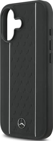 Mercedes-Benz Genuine Leather Star Pattern MagSafe Case for iPhone 17, 17 Pro & 17 Pro Max - Black product image