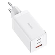Baseus GaN5 Pro 65W Fast Wall Charger - 3-Port Desktop Charging Station - 2x USB-C PD Ports - 1x USB-A Port - GaN5 Technology - BPS II Intelligence - Includes 100W USB-C to USB-C Cable product image