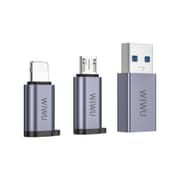 Concise Series 3-in-1 Type-C to USB-A/Micro USB/Lightning Adapter Pack product image