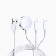 JOYROOM 3-in-1 iP Watch Magnetic Charger with Dual Lightning Cable | S-IW007 product image
