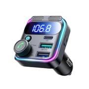 48W Dual-Mic Car Wireless FM Transmitter product image