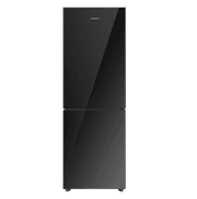 Skyworth 327L Bottom Freezer Refrigerator - No Frost - Black Glass Finish - Multi Air Flow - LED Lighting - Energy Efficient Class A product image