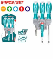 Total TACSD302462 | 24 Pcs Screwdriver and Bits Set – Versatile & Durable product image