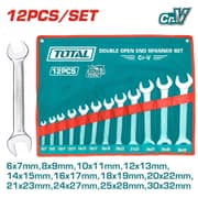 Total THT1023121 - 12 Pcs Double Open End Spanner Set product image