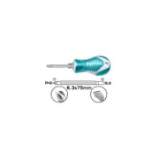 Total THT250216 | 2 IN 1 Short Handle Screwdriver Set product image