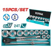 Total THT341151 15-Piece 3/4" Drive Socket Set product image