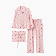 Heart Print Long Sleeve Pajama Set product image