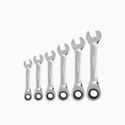 Jadever 6 Piece Short Ratcheting Split Ring Wrench Set product image