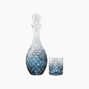H Living Glossy Glass 3 Pieces Decanter 1300 ml Navy Blue product image