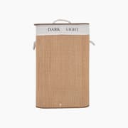 H Living Gina Bamboo With 2 Sections Laundry Basket 40x30x60 cm Light Brown product image