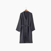 H Living Barbara Cotton Muslin Bathrobe L-XL Anthracite product image