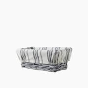 H Living Coastal Wicker Bread Basket 26x13 cm Gray product image
