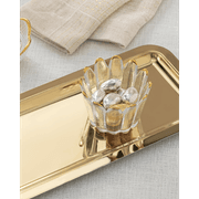 H Living Shiny Metal Baton Tray 32x13 cm Gold product image