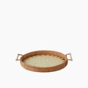 H Living Beatrice Rattan Tray 28 cm Brown product image