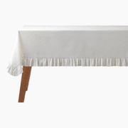H Living Flor Pura Polyester Ruffled Table Cloth 150x200 cm Cream product image