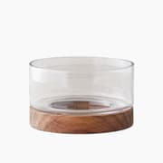 H Living Viserys Glass-Wooden Serving Ware 13x21,5 cm Transparent product image