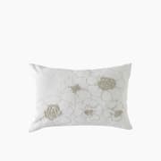H Living Buds Embroidered Decorative Cushion 33x50 cm Ecru product image
