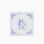 H Living Seafree Paper 20 pcs Napkin 33x33 cm Navy Blue - White product image