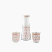 H Living Cherrypop Glass 3 Pieces Water Set 1150 ml + 315 ml Red product image