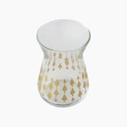 H Living Glass 6 pcs Tea Glass 132 ml Transparent - Gold product image