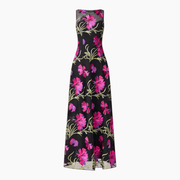 Elliatt Amaya Gown in Black & Pink Floral product image