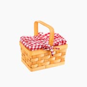 The Source Gingham Wicker Basket Handbag product image
