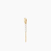 Joy Jewels Long Four Pearls Drop Hoop Earrings product image