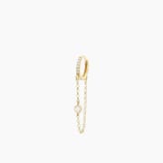 Joy Jewels One Stone Chain Drop Hoop Earrings product image