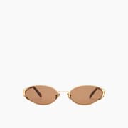 Luv Lou The Paloma Gold Brown Female Oval Sunglasses product image